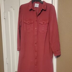 Bohera/Myra Bag Jaipena Shirt Dress In Magenta